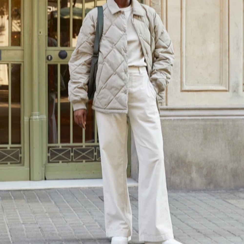 NWOT! COMPTOIR DES COTONNIERS X UNIQLO WIDE LEG CORDUROY PANTS  S cream